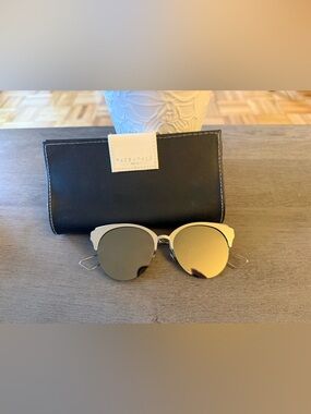 Christian Dior Silver Mirrored Cat-Eye Sunglasses